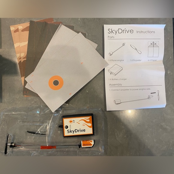 SkyDrive Powered Paper Plane Kit Loncraine Broxton 3 in 1 Open Box Complete - Picture 3 of 4